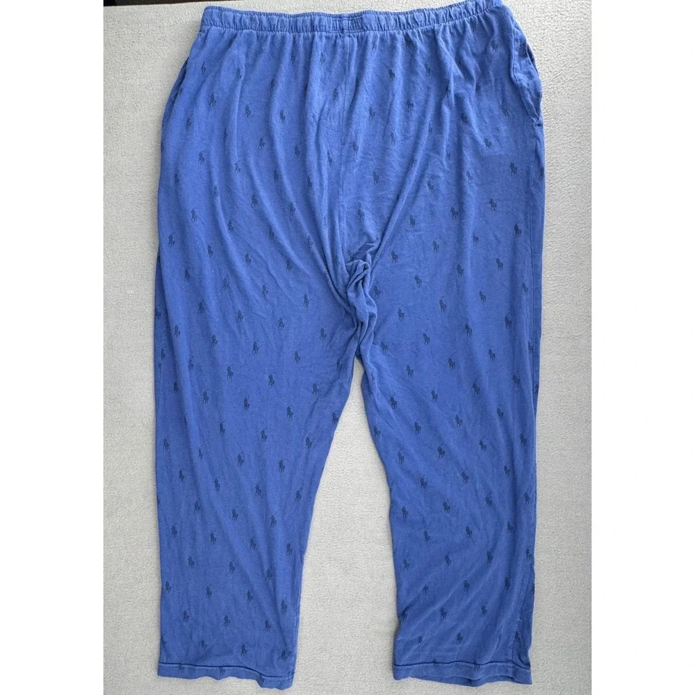 Polo Ralph Lauren Pajama Pant XL Blue All Over Pony Logo Sleepwear Loungewear